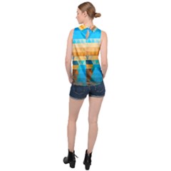 High Neck Satin Top 