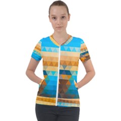 Short Sleeve Zip Up Jacket 