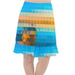 Mosaic  Fishtail Chiffon Skirt