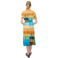 Keyhole Neckline Chiffon Dress 