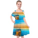 Mosaic  Kids  Cut Out Shoulders Chiffon Dress