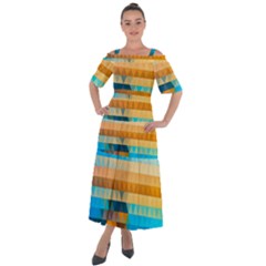 Shoulder Straps Boho Maxi Dress  