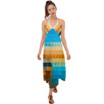 Mosaic  Halter Tie Back Dress 