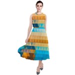 Mosaic  Round Neck Boho Dress