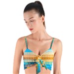 Mosaic  Woven Tie Front Bralet