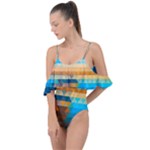 Mosaic  Drape Piece Swimsuit