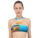 Mosaic  High Neck Bikini Top