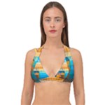 Mosaic  Double Strap Halter Bikini Top