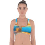 Mosaic  Cross Back Hipster Bikini Top 