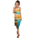 Mosaic  Waist Tie Cover Up Chiffon Dress