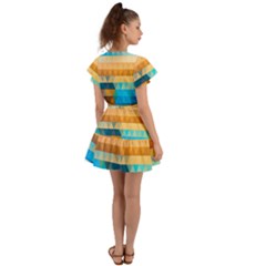Flutter Sleeve Wrap Dress 