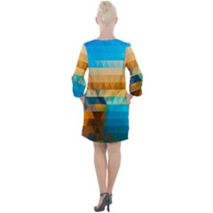 Open Neck Shift Dress 