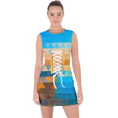 Lace Up Front Bodycon Dress 
