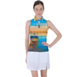 Mosaic  Women s Sleeveless Polo Tee