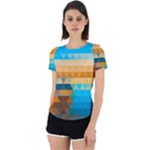 Mosaic  Back Cut Out Sport Tee