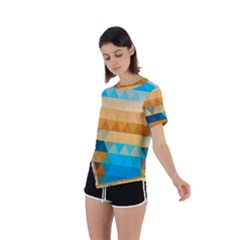 Asymmetrical Short Sleeve Sports T-Shirt 