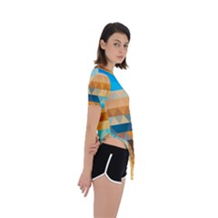 Asymmetrical Short Sleeve Sports T-Shirt 