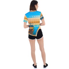 Asymmetrical Short Sleeve Sports T-Shirt 
