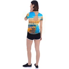Back Circle Cutout Sports T-Shirt 