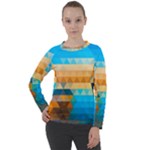 Mosaic  Women s Long Sleeve Raglan Tee