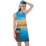 Mosaic  Racer Back Hoodie Dress