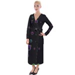 Bubble show Velvet Maxi Wrap Dress