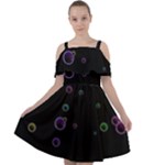 Bubble show Cut Out Shoulders Chiffon Dress