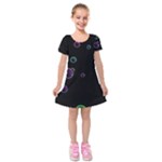 Bubble in dark Kids  Short Sleeve Velvet Dress