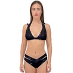 Bubble in dark Double Strap Halter Bikini Set