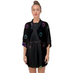 Bubble in dark Half Sleeve Chiffon Kimono