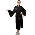 Bubble in dark Maxi Velour Kimono