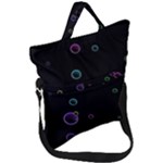 Bubble in dark Fold Over Handle Tote Bag