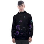 Bubble in dark Men s Front Pocket Pullover Windbreaker