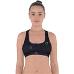 Bubble in dark Cross Back Hipster Bikini Top 