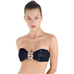 Bubble in dark Twist Bandeau Bikini Top