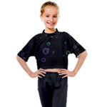 Bubble in dark Kids Mock Neck Tee