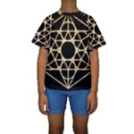 Sacred Geometry: Metatron Kids  Short Sleeve Swimwear