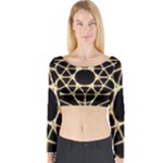 Sacred Geometry: Metatron Long Sleeve Crop Top