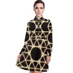 Sacred Geometry: Metatron Long Sleeve Chiffon Shirt Dress