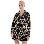 Sacred Geometry: Metatron Women s Long Sleeve Casual Dress