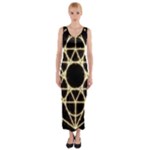 Sacred Geometry: Metatron Fitted Maxi Dress