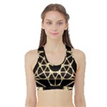 Sacred Geometry: Metatron Sports Bra with Border