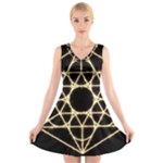 Sacred Geometry: Metatron V-Neck Sleeveless Dress