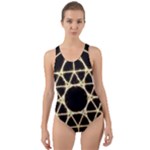 Sacred Geometry: Metatron Cut-Out Back One Piece Swimsuit