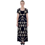 Sacred Geometry: Metatron High Waist Short Sleeve Maxi Dress