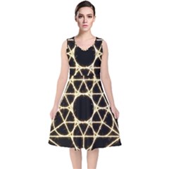 V-Neck Midi Sleeveless Dress  