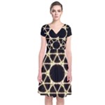 Sacred Geometry: Metatron Short Sleeve Front Wrap Dress