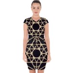 Sacred Geometry: Metatron Capsleeve Drawstring Dress 