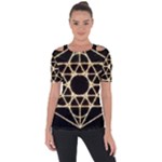 Sacred Geometry: Metatron Shoulder Cut Out Short Sleeve Top