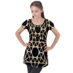 Sacred Geometry: Metatron Puff Sleeve Tunic Top